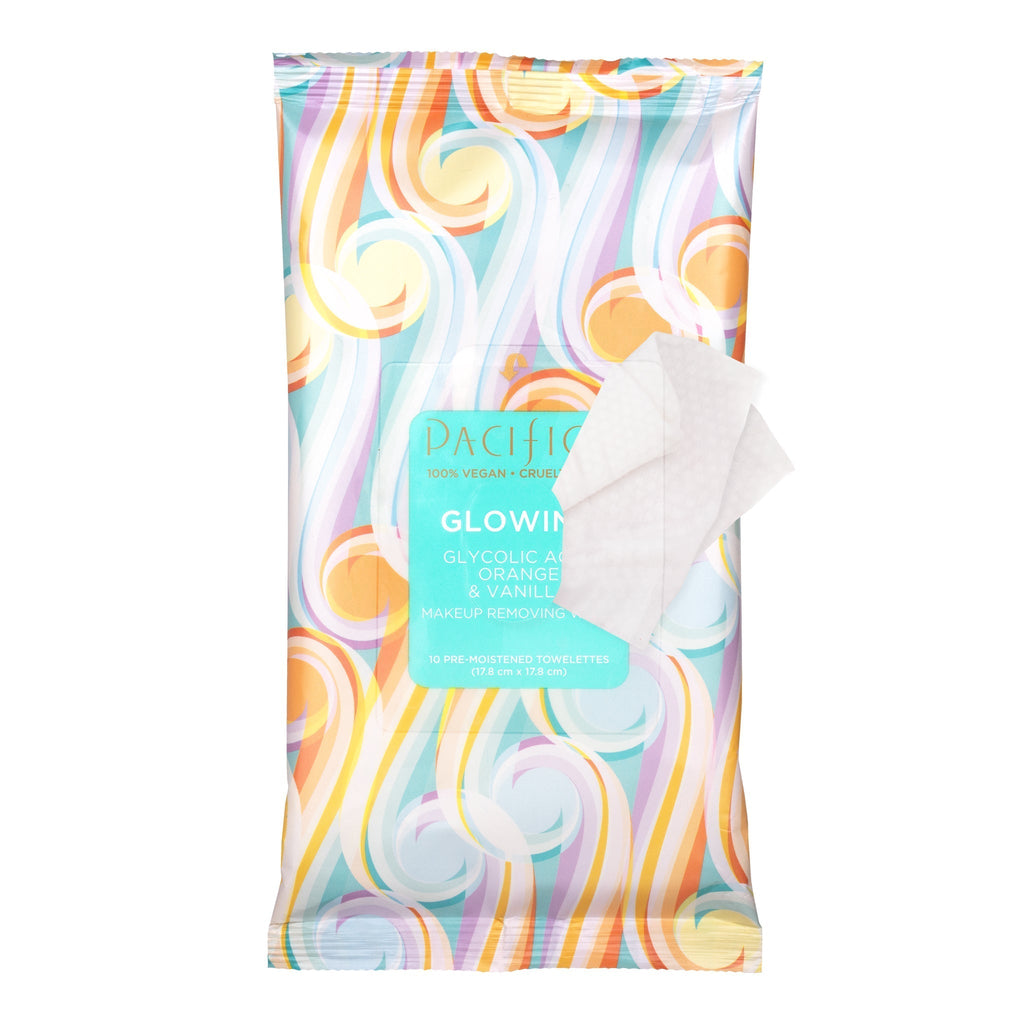 Glowing Glycolic Acid, Orange & Vanilla Makeup Removing Wipes (10ct)
